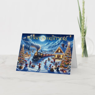 Winter Holiday Express Züge Malerei