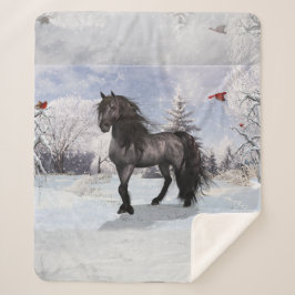 Winter Holiday Friesian Horse 2024 Sherpadecke