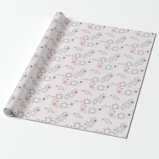 Winter Holiday Gift Wrap with Classic Snow Pattern Geschenkpapier (Ungerollt)