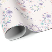 Winter Holiday Gift Wrap with Classic Snow Pattern Geschenkpapier (Rolleneckpunkt)