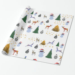Winter Holiday Glossy Wrapping Paper, 30 in x 2 ft Geschenkpapier