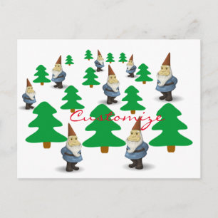 Winter Holiday Gnomes Weihnachtsbaumen Thunder_Cov Postkarte