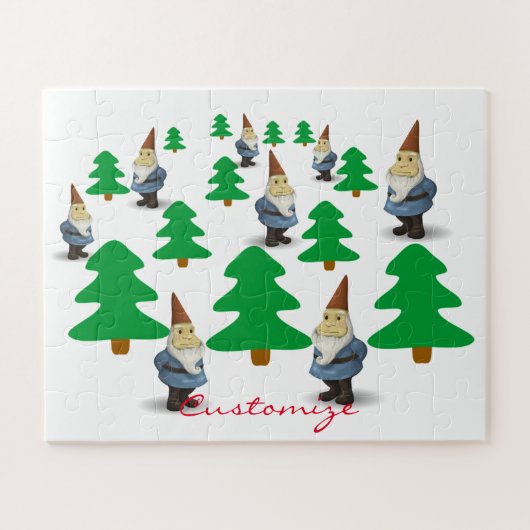 Winter Holiday Gnomes Weihnachtsbaumen Thunder_Cov Puzzle (Horizontal)