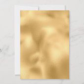 Winter Holiday Gold Baby Dusche Blume Einladung (Rückseite)