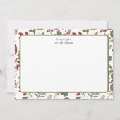 Winter Holiday Greenery Mitteilungskarte (Vorderseite)