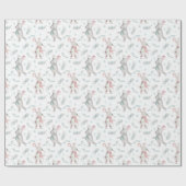 Winter Holiday Ice Skaten Mice Muster Geschenkpapier (Flach)