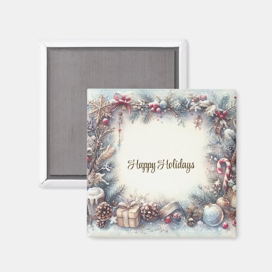 Winter Holiday Magnet (Vorderseite/Rückseite)