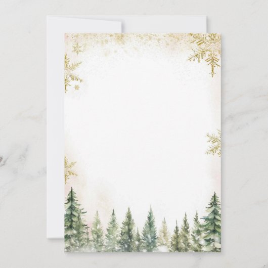 Winter Holiday Open House Weihnachts-Party Einladung (Rückseite)