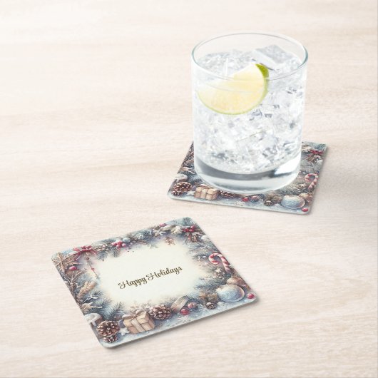 Winter Holiday Paper Untersetzer (Vor Ort)