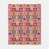 Winter Holiday Patchwork Fleecedecke (Vorderseite)