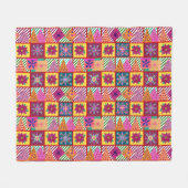 Winter Holiday Patchwork Fleecedecke (Vorderseite (Horizontal))