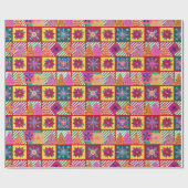 Winter Holiday Patchwork Geschenkpapier (Flach)