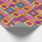Winter Holiday Patchwork Geschenkpapier (Ecke)