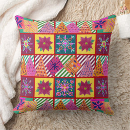 Winter Holiday Patchwork Kissen