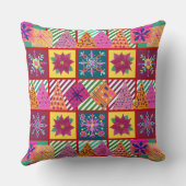 Winter Holiday Patchwork Kissen (Rückseite)
