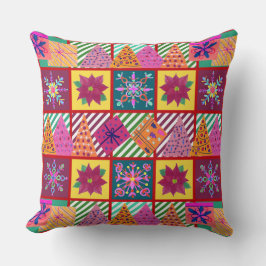Winter Holiday Patchwork Kissen