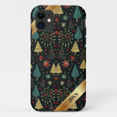 Winter Holiday Pattern iPad Case (Rückseite)