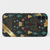 Winter Holiday Pattern iPad Case (Rückseite (Horizontal))