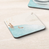 Winter Holiday Rentier Getränkeuntersetzer (Linke Seite)