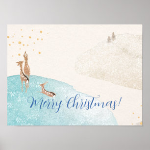 Winter Holiday Rentier Poster