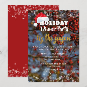 Winter Holiday Season Dinner Party Einladung