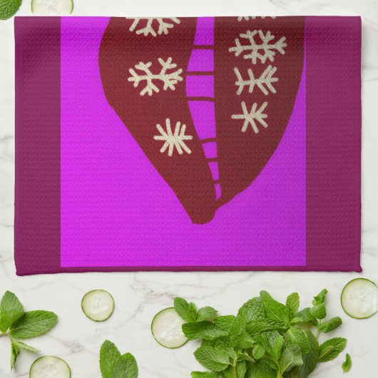 Winter Holiday Smile Kitchen Towel Geschirrtuch (Gefaltet)