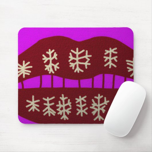 Winter Holiday Smile Mousepad (Mit Mouse)