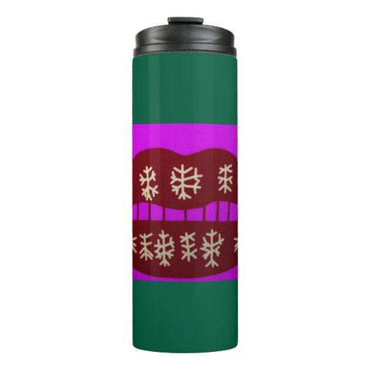 Winter Holiday Smile Thermosbecher (Vorderseite)
