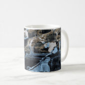 Winter Holiday Snow Icicile Frozen Wasserfall Kaffeetasse (VorderseiteRechts)