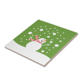 Winter Holiday Snowman Fliese (Seite)