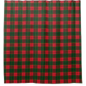 Winter Holiday Tartan pattern  Scottish red green Duschvorhang (Vorderseite)