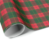 Winter Holiday Tartan pattern Scottish red green Geschenkpapier (Rolleneckpunkt)