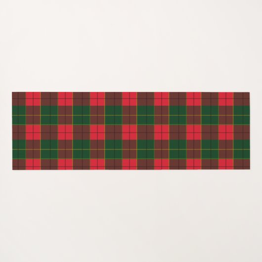 Winter Holiday Tartan pattern Scottish red green Yogamatte (Rückseite (Horizontal))
