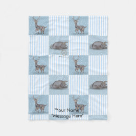 Winter Holiday Theme Baby Blanket Fleecedecke