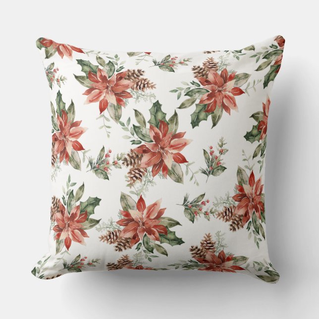 Winter Holiday Throw Kissen (Vorderseite)