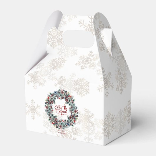 Winter Holiday Wreath 'Das ist die Jahreszeit Mong Geschenkschachtel (Rückseite)