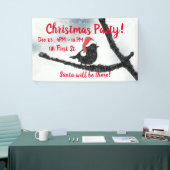 Winter Holidays Bird Snowy Branch Banner (Messeveranstaltung)
