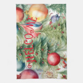 Winter Holidays Décor Geschirrtuch (Vertikal)