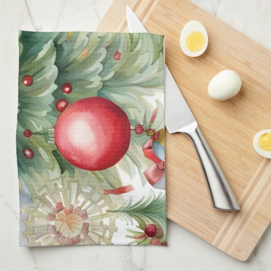 Winter Holidays Décor Geschirrtuch (Viertel Falte)