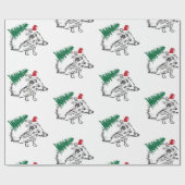Winter Holidays Geschenk Wrap Igel Geschenkpapier (Flach)