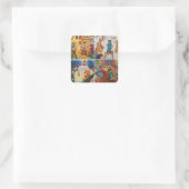 Winter Holidays Ribbon Quadratischer Aufkleber (Tasche)