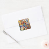 Winter Holidays Ribbon Quadratischer Aufkleber (Umschlag)