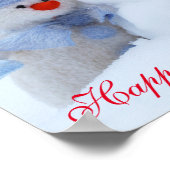 Winter Holidays Snowman Greeting Poster (Ecke)