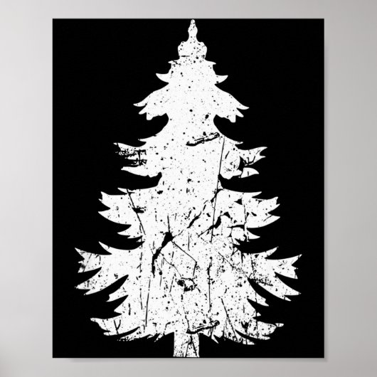 Winter Holidays Vintage Style Distressed Christmas Poster (Vorne)