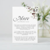 Winter Holly Berry More Information Wedding Begleitkarte (Stehend Vorderseite)