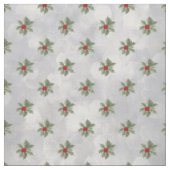 Winter Holly Berry Pattern Fabric Stoff (Nahaufnahme)