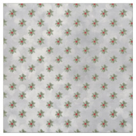 Winter Holly Berry Pattern Fabric Stoff