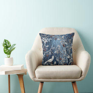 Winter Holly Bird Kissen