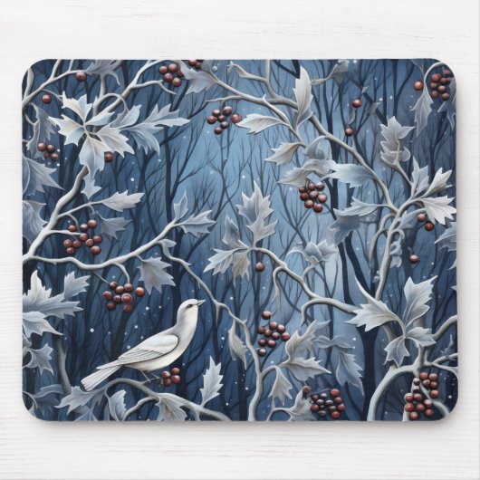 Winter Holly Bird Mousepad (Vorne)