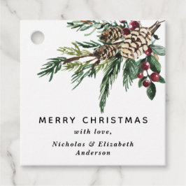 Winter Holly Christmas Geschenkanhänger